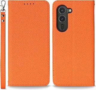 【Hamany】 対応 arrows Alpha 2 ケース 手帳型 arrows alpha ケース カード収納 -オレンジ