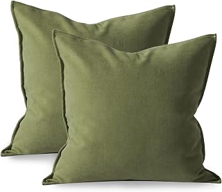Kumori Cushion Covers, Set of 2, 19.7 x 19.7 inches (50 x 50 cm), Nordic Style, Plain, Simple, Hidden Zipper, Durable Fabric, Soft, Decorative Pillowcase, Cushion Cover, Set of 2, 19.7 x 19.7 inches