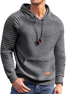 COOFANDY Herren Hoodie Kordelzug Sweatshirt mit Kapuze Casual Sport Kapuzenpullover Hoodies mit Tasche