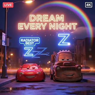 Lightning McQueen Escape: Radiator Springs Night Cruise – Neon Lights & Engine Purr 4K Screensaver