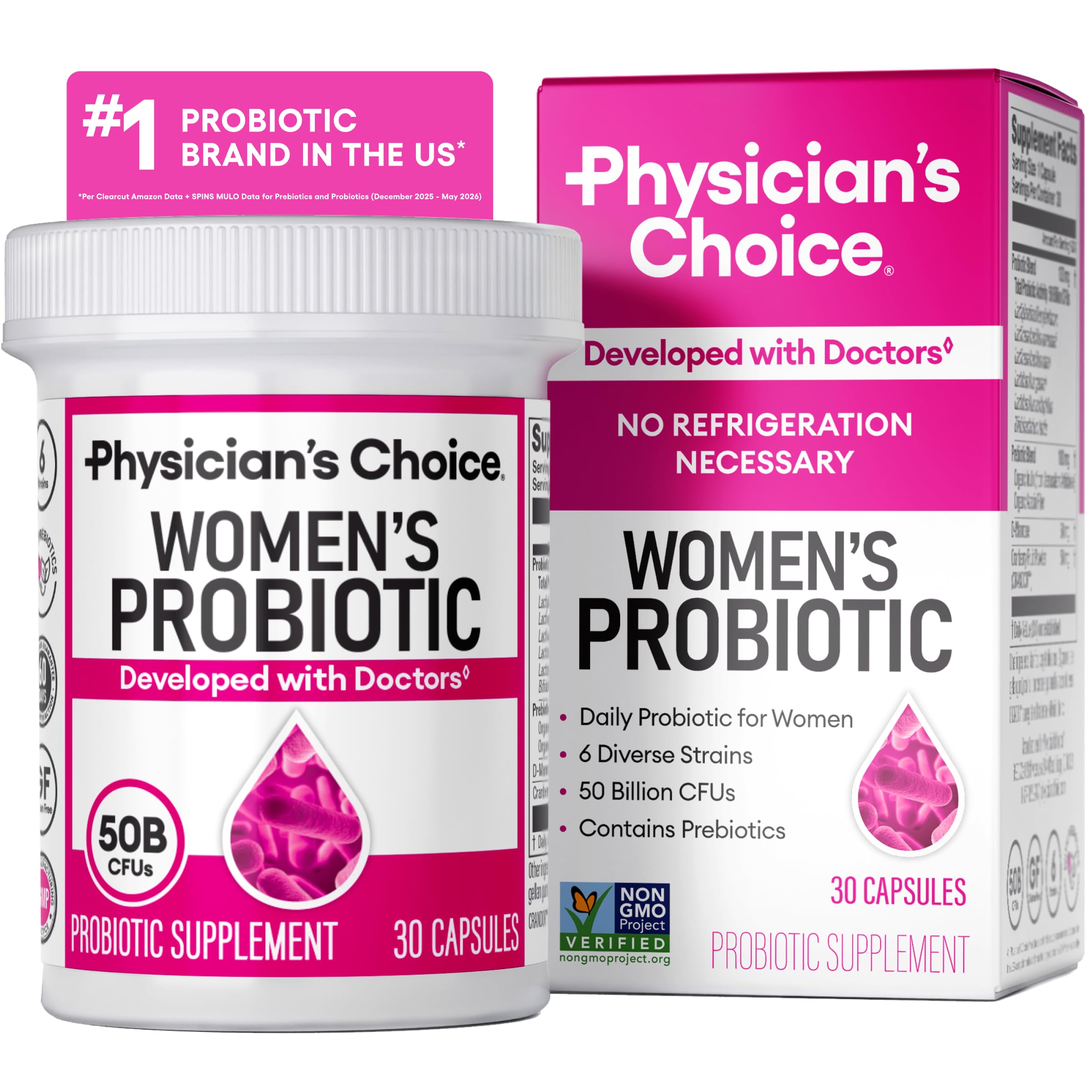 Physician's CHOICE Probiotics for Women - PH Balance, Digestive, UT, & Feminine 