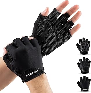 Fitgriff® Gym Gloves for Men and Women (Padded) – Non-Slip Fitness Gloves for Training – Weight Lifting Accessories