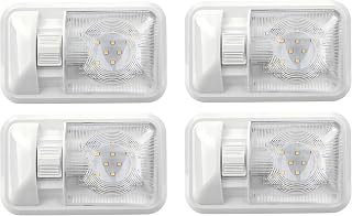 12 Volt LED RV LED Lights with ON/Off Switch - Daylight 6500K 3.5 W 400LM, Interior Lighting for RV Van Trailer Camper Boat - Pack of 4
