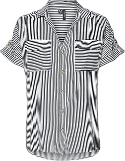 Vero Moda Vmbumpy S/S T-Shirt WVN GA Noos Women's Short Sleeve Blouse