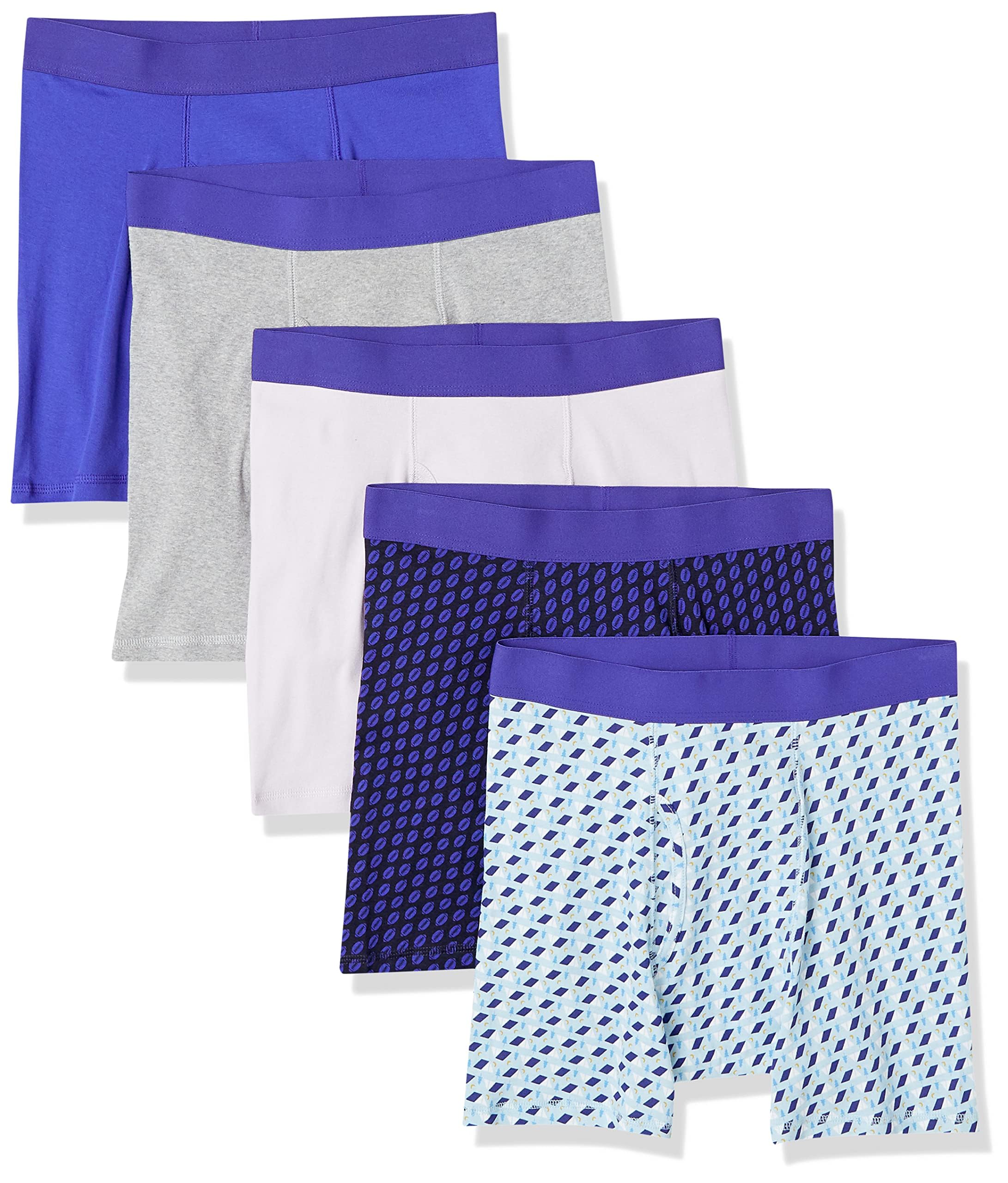 Amazon Essentials Men's Breathable Cotton Boxer Briefs, Tagless