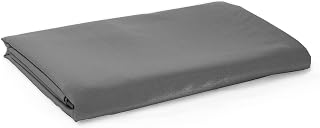 Soft Brushed Microfibre Flat Sheet - Non Iron Breathable Hypoallergenic Top Sheet (Double, Grey)