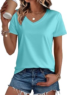 SMENG Women's Cotton Short Sleeve Casual Fit Breathable Fashion T-Shirt