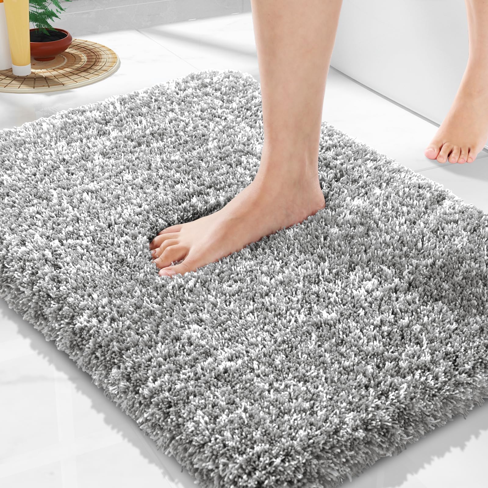 Yimobra Bathroom Rugs Non Slip Washable, Ultra Soft and Water Absorbent Bath Mat