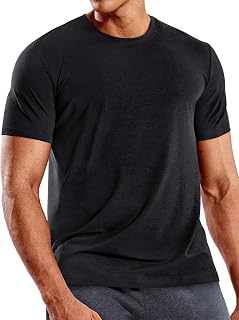 MIER Mens Dry Fit T-Shirts Short Sleeve Ultra Soft Tee Tops, Crew Neck