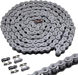 Patioer #60 Roller Chain, 10 Feet Carbon Steel Chain with 4 Free Connecting Links