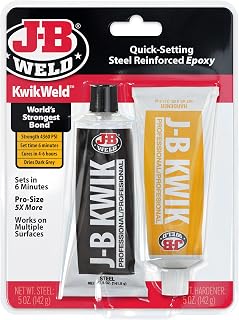 J-B Weld KwikWeld Pro Size 10 oz, 6 Minute Set Epoxy, Steel Reinforced Epoxy, High Strength