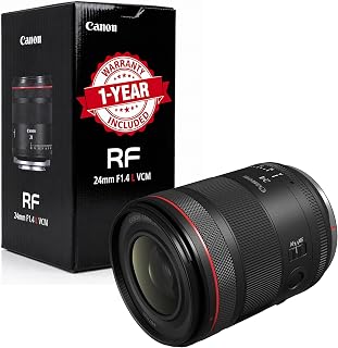 Canon RF24mm F1.4L VCM Lens - Black | L-Series Wide-Angle Prime Lens for Canon RF Mount Mirrorless Cameras, Fast F1.4 Aperture, Hybrid Photo & Video Lens,