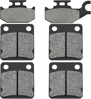 AWSZH Front and Rear Brake Pads for Yamaha Kodiak Wolverine Grizzly 4x4 ATV | Fit YFM 400 Kodiak 2WD AM/AN 2000 2001 YFM 450 Wolverine 2006 2007 Wolverine Auto 4x4 2006-2010 Grizzly 4x4 2007 2008-2010