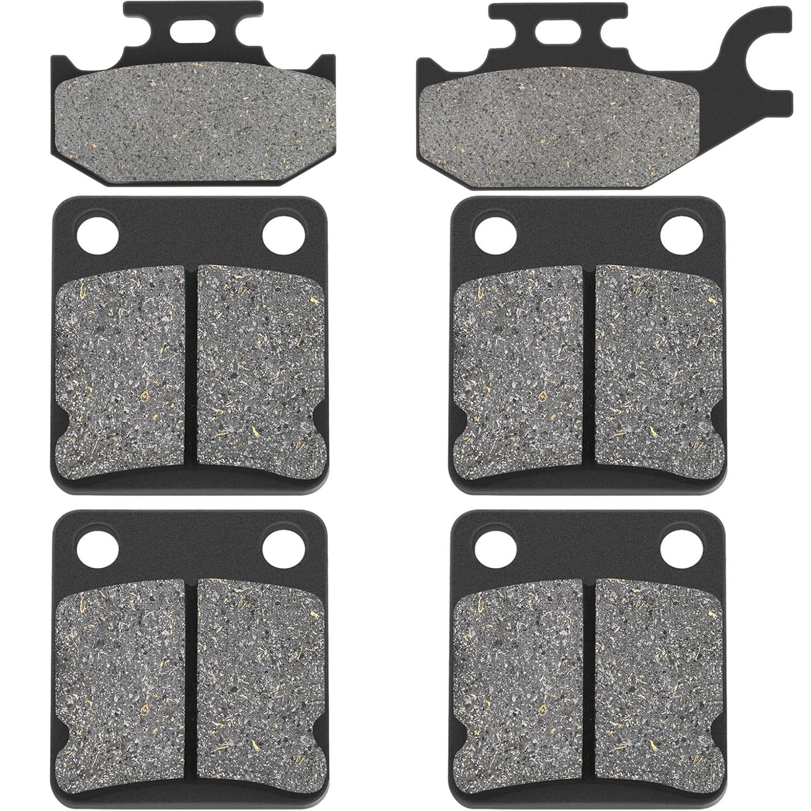 AWSZH Front and Rear Brake Pads for Yamaha Kodiak Wolverine Grizzly 4x4 ATV | Fi