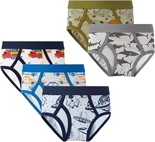 Winging Day Little Boys' Cotton Brief Soft Underwear Multipack