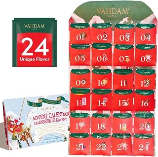 VAHDAM Tea Advent Calendar 2026(24 Teabags) Christmas Gift|Holiday Gift | Christmas Advent Calendar for All | Christmas Tea Gifts for Women, Men| Folding Tea Gift Set |Black, Green and Herbal Teas