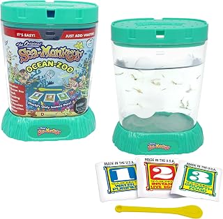 The Original Sea Monkeys - Ocean Zoo - Grow Your Own Pets Science Kit- Includes Eggs, Food, and Water Purifier, Color May Vary