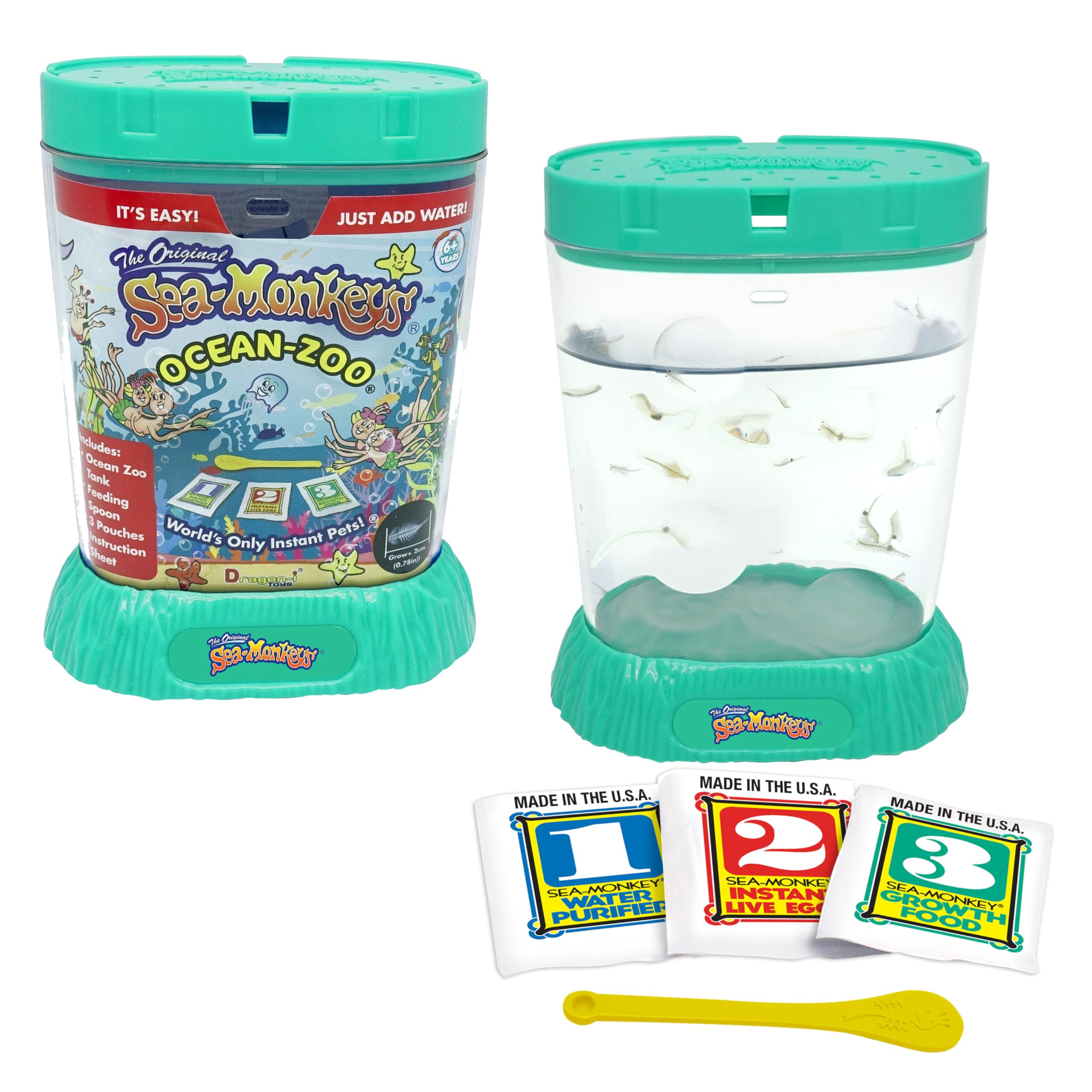 The Original Sea Monkeys - Ocean Zoo - Grow Your Own Pets Science Kit- Includes 