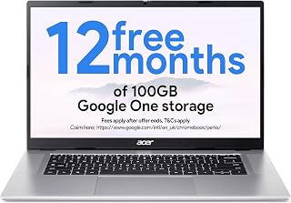 Acer Chromebook 315 CB315-8H Traditional Laptop - MediaTek Kompanio 540, 4 GB, eMMC 64GB, Integrated Graphics, 15.6" Full HD Display, Chrome OS, Silver