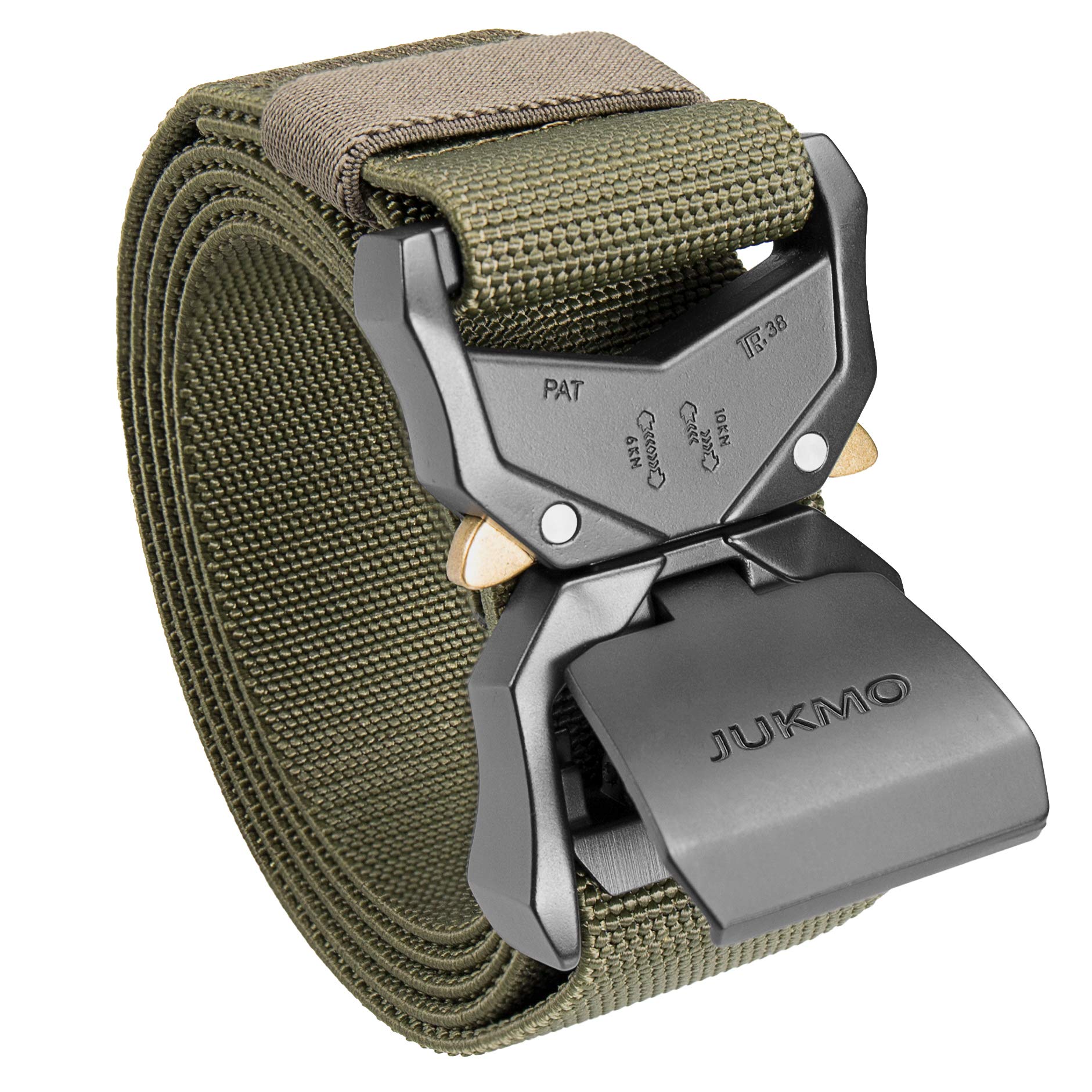 JUKMO Rigger 1.5" Military Tactical Hiking Belt Nylon with Quick Release Buckle 