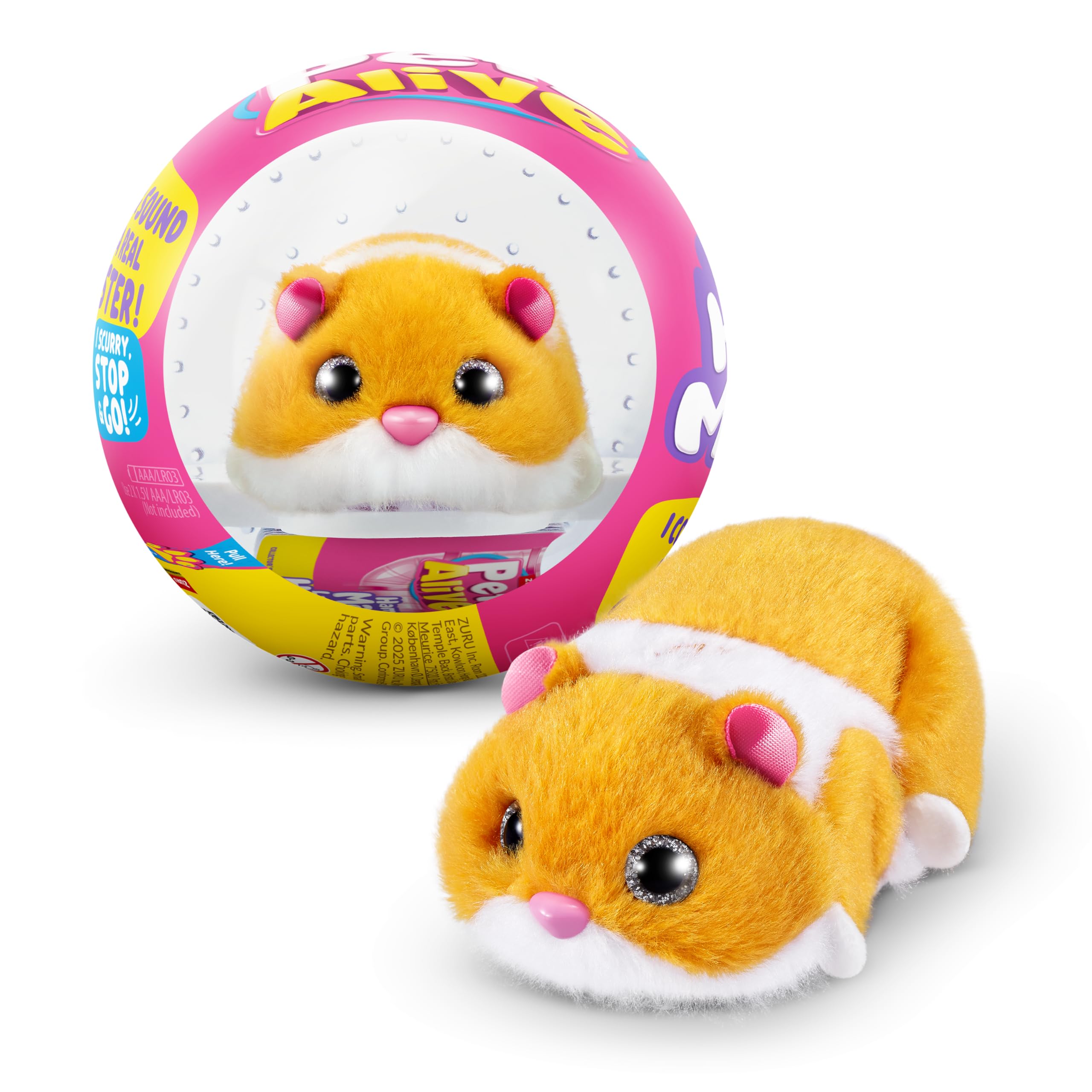 Pets Alive Hamstermania (Orange) by ZURU Hamster, Electronic Pet, 20+ Sounds Int