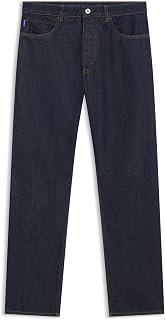 Hugo Jonah Men's Regular Fit Jeans in Washed Cotton Denim Medium Blue