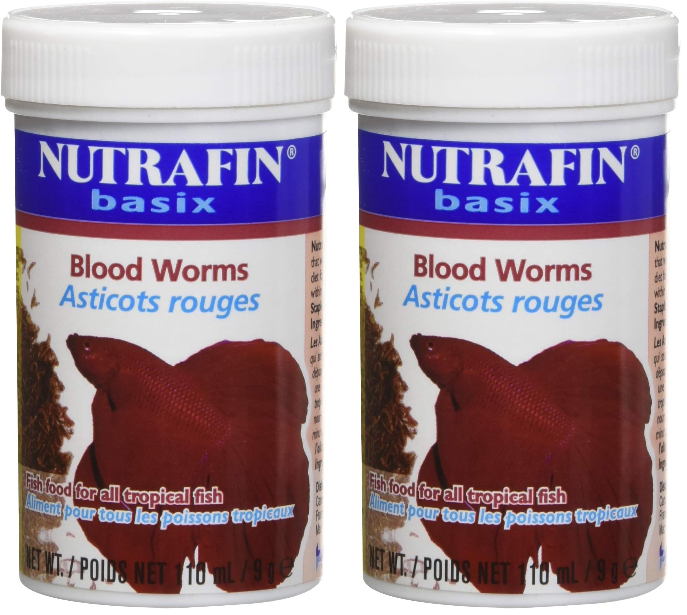 Nutrafin A7312 Basix Freeze D. Blood Worm, 9gm, 0.3-Ounce (Pack of 2)