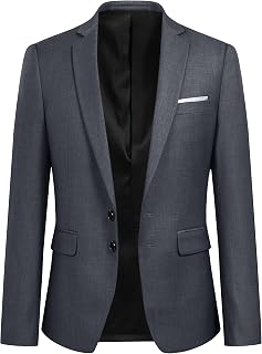 YOUTHUP Men's Blazers Slim Fit Elegant American Formal Suit Jacket for Men