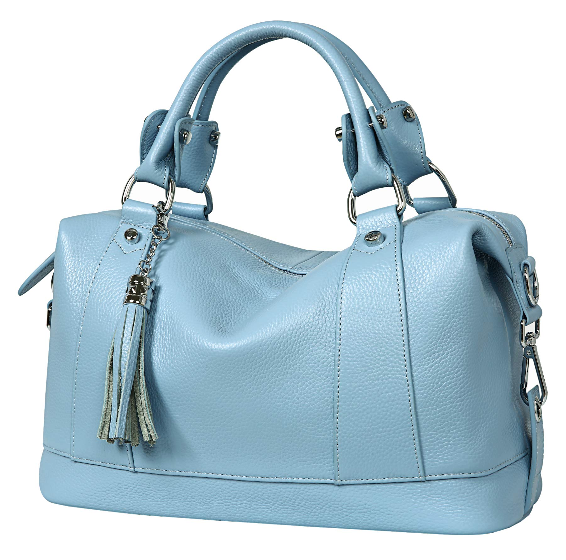 HESHE Genuine Leather Purse for Women Satchel Tote Bags Shoulder Handbags
