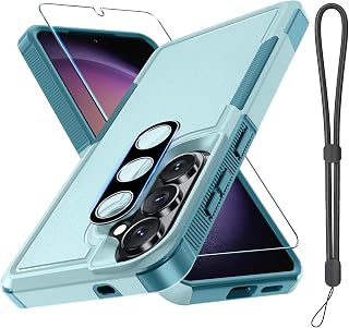 RMOCR for Samsung Galaxy S26 Case,Military Grade Phone Cover, Mint Green | with Screen Protector+Camera Lens Cover+Wrist Lanyard Strap,Heavy Duty Shockproof Case for Samsung S26