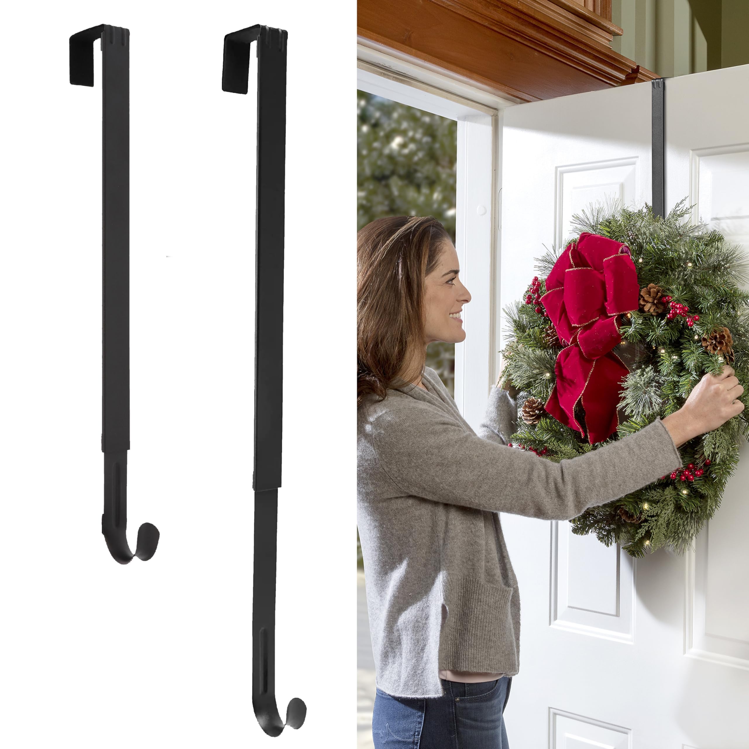 Haute Decor Adjustable Length Wreath Hanger - 20 Lb. Capacity | 1 Wreath Hanger,