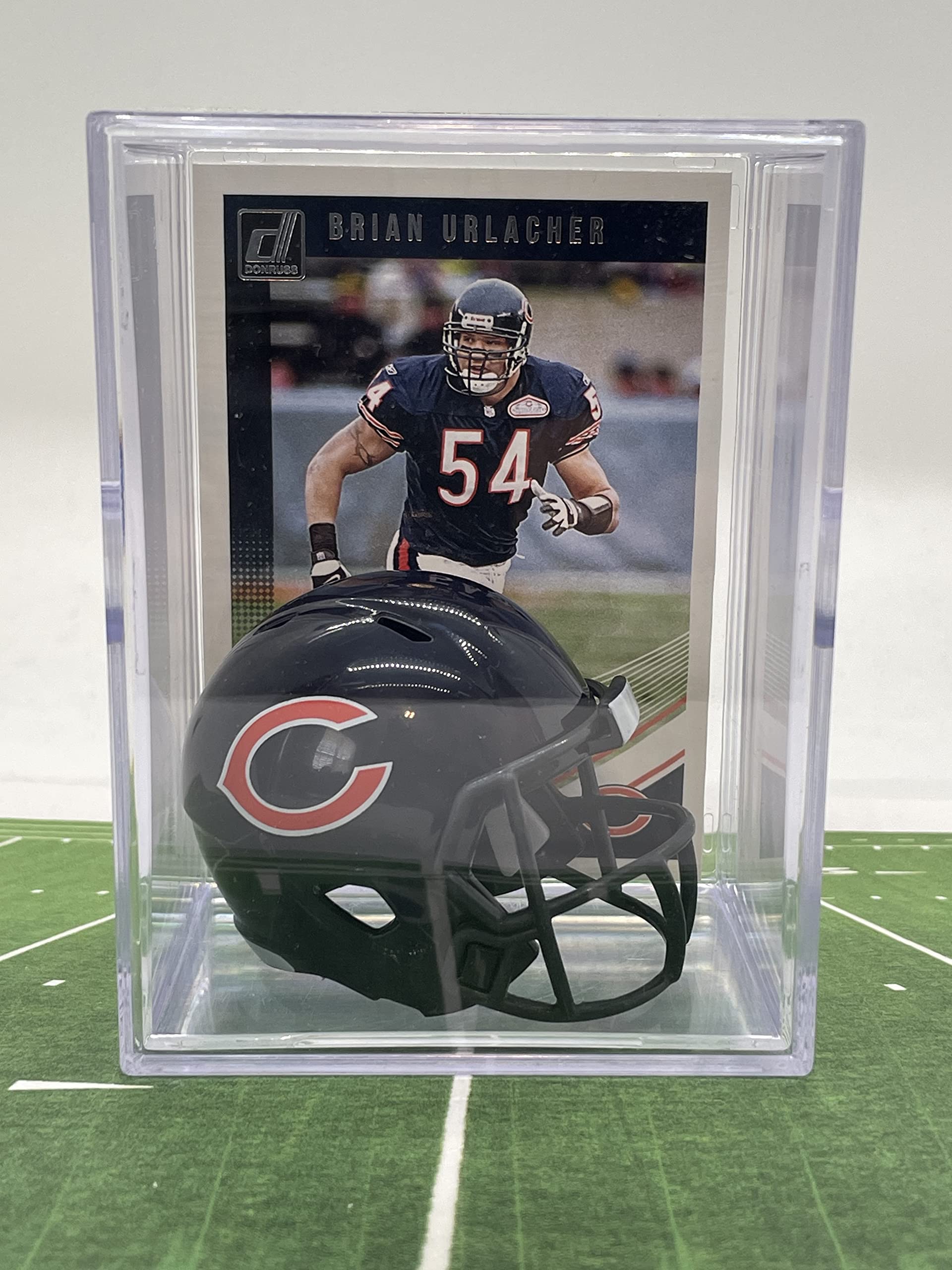 Chicago NFL Helmet Shadowbox w/Brian Urlacher card