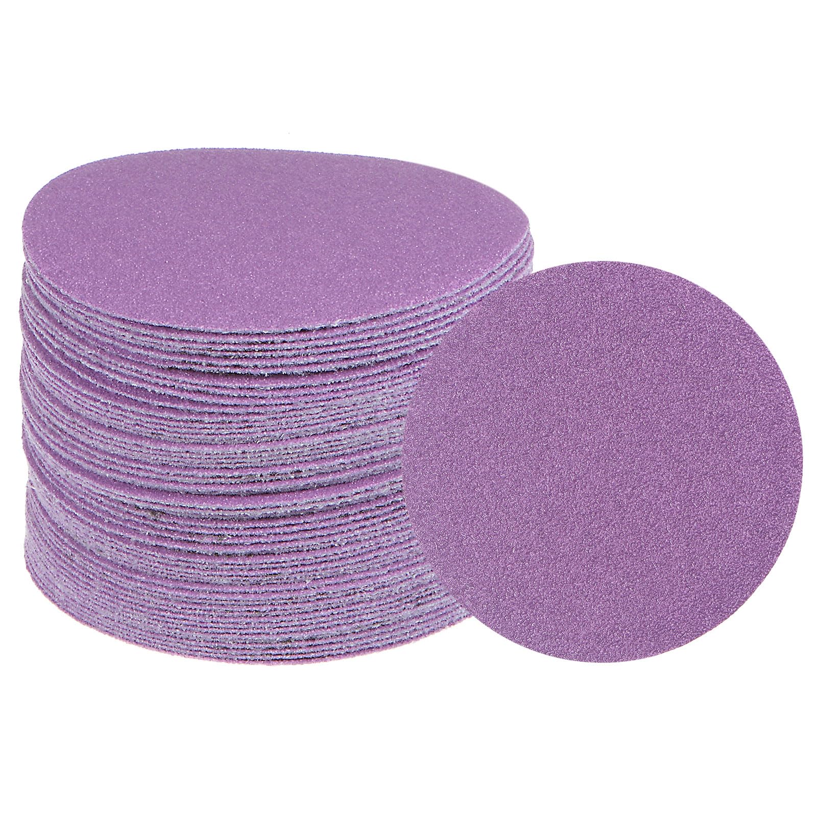 Generic 50pcs 100 Grit Purple Sanding Discs 3 Inch Hook and Loop Aluminum Oxide 