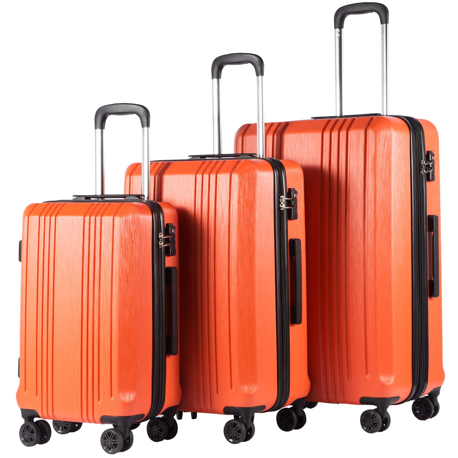 Coolife Luggage Expandable Suitcase PC+ABS with TSA Lock Spinner 20in24in28in (O
