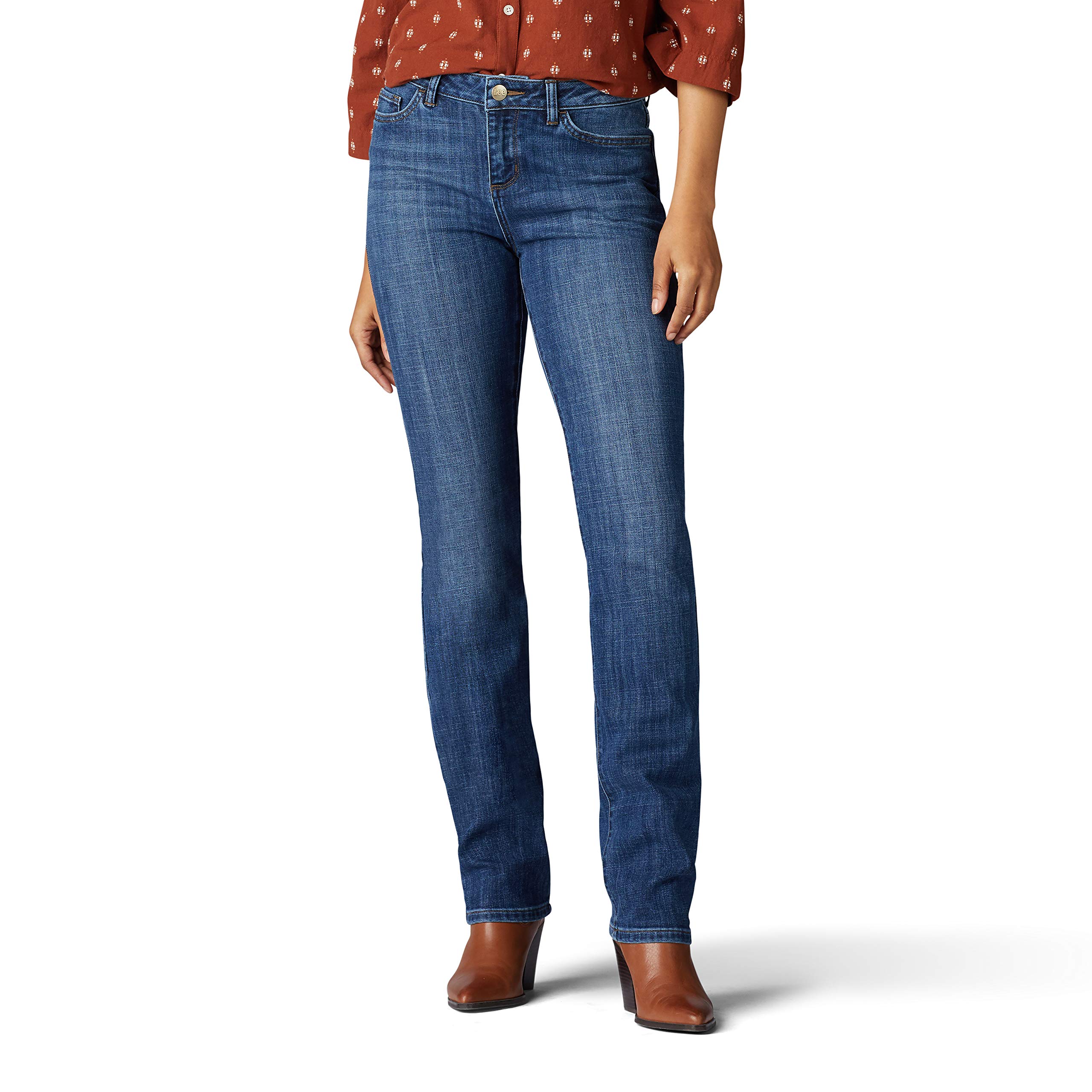 Lee Women's Iconic Regular Fit Straight Leg Straight Jeans Jeans