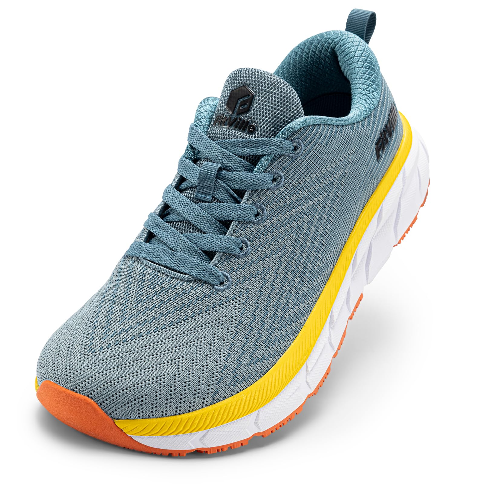 FitVille Men's Running Shoes, Wide 2E 4E Sneakers, Cushioned, Athletic Shoes, Gy