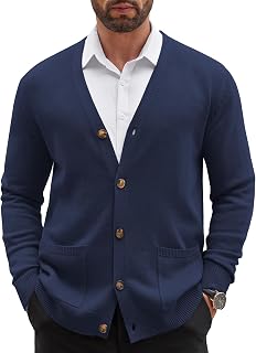 COOFANDY Men's V Knit Cardigan