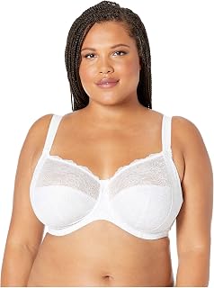 Elomi Morgan Women's Banded Underwire Stretch Lace Bra Highly Covering, Opaque