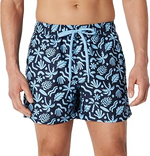 Amazon Essentials Men's Swim Trunks with Mesh Lining, Pockets and Drawstring Closure
