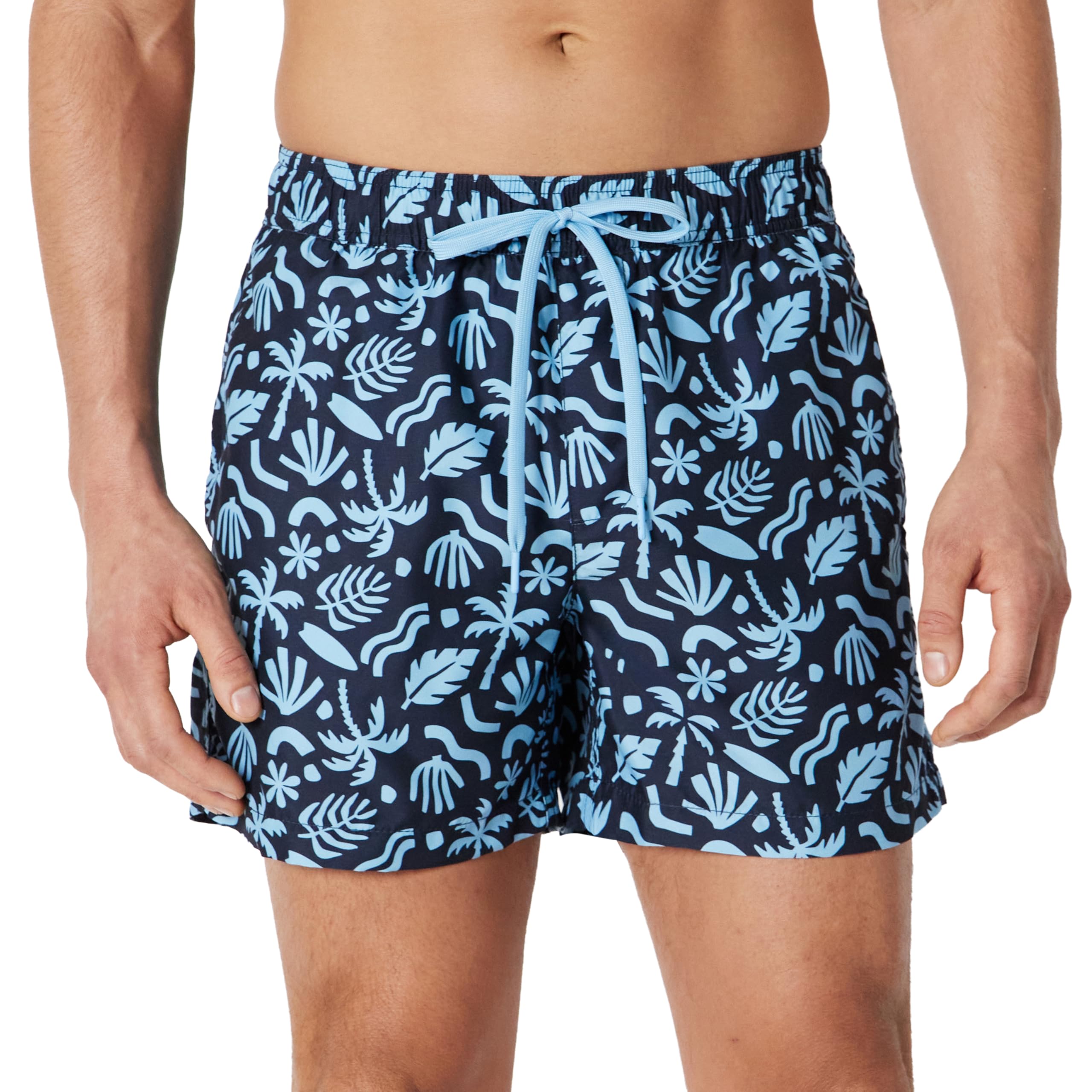Amazon Essentials Men's Swim Trunks with Mesh Lining, Pockets and Drawstring Clo