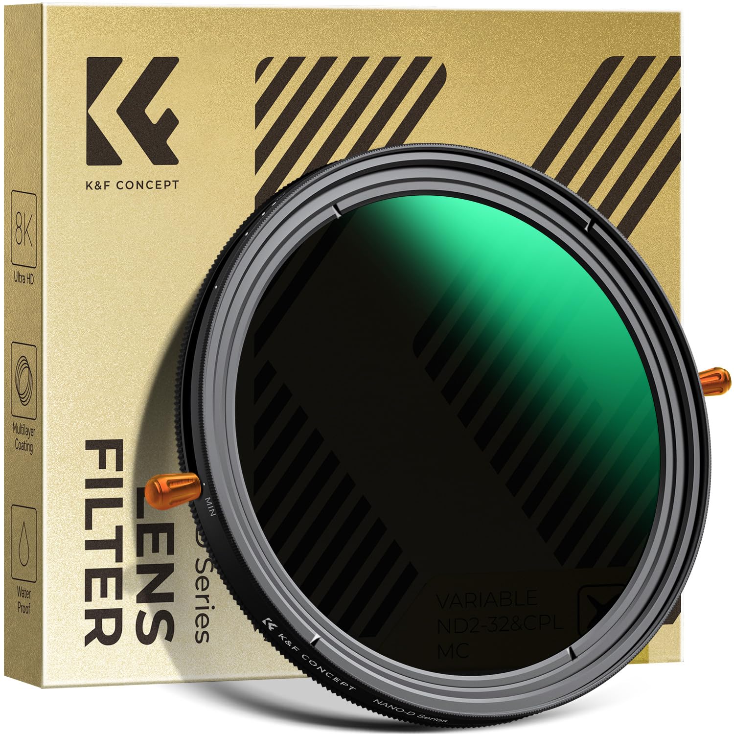K&F CONCEPT 67mm Variable ND2-32 & CPL Polarizing Effect in 1 Lens Filter | 24 M