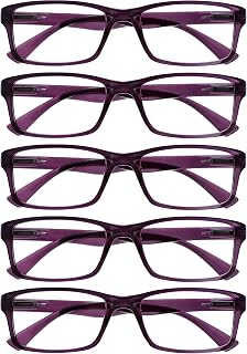OPULIZE Purple Value 5 Pack Men Women Designer Style Readers Rrrr92-5 +1.50-106 g