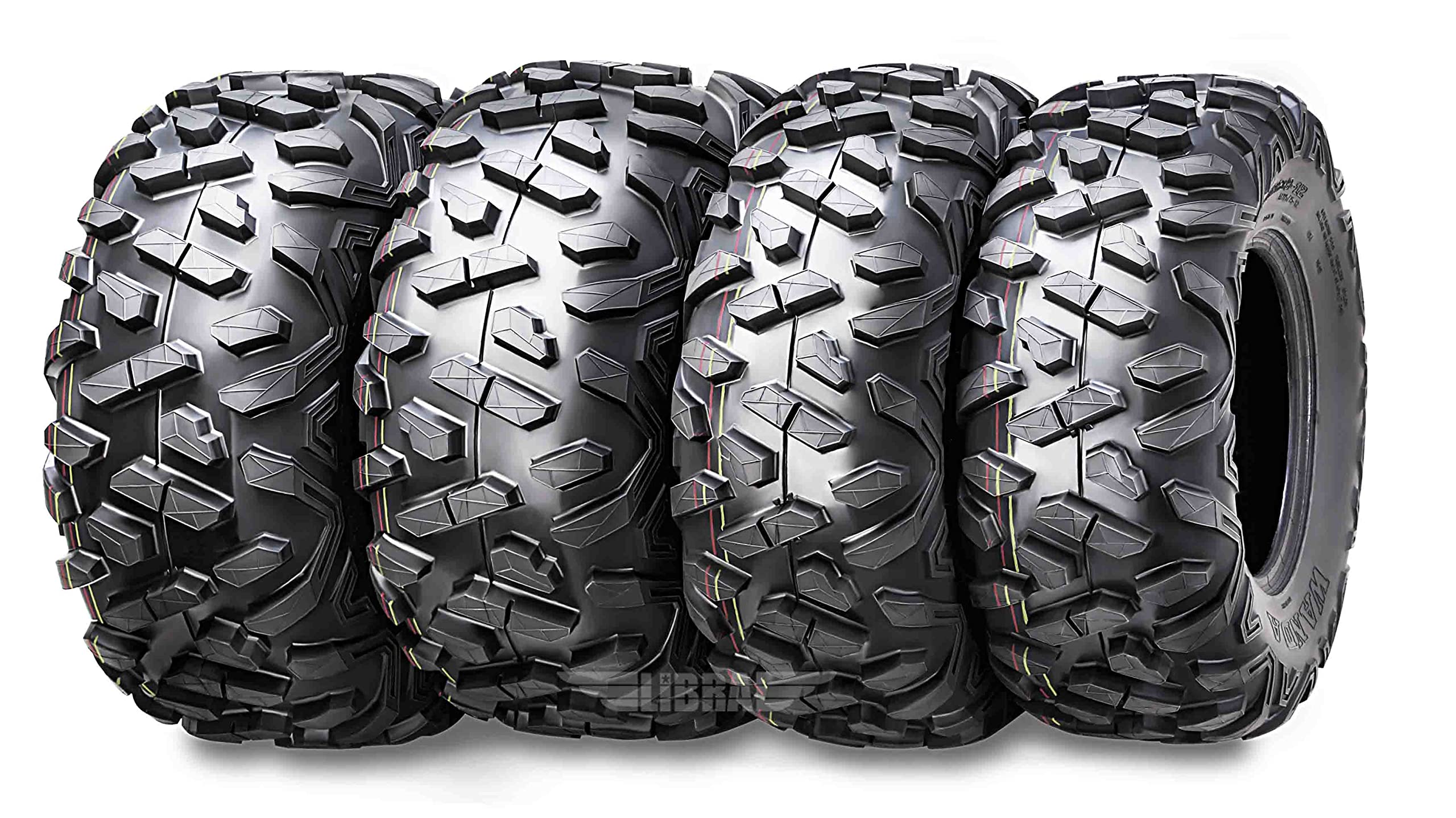 WANDA Set 4 ATV/UTV Tires 25x8-12 &amp; 25x10-12 /6PR Power-Trail 10375/10376 | 