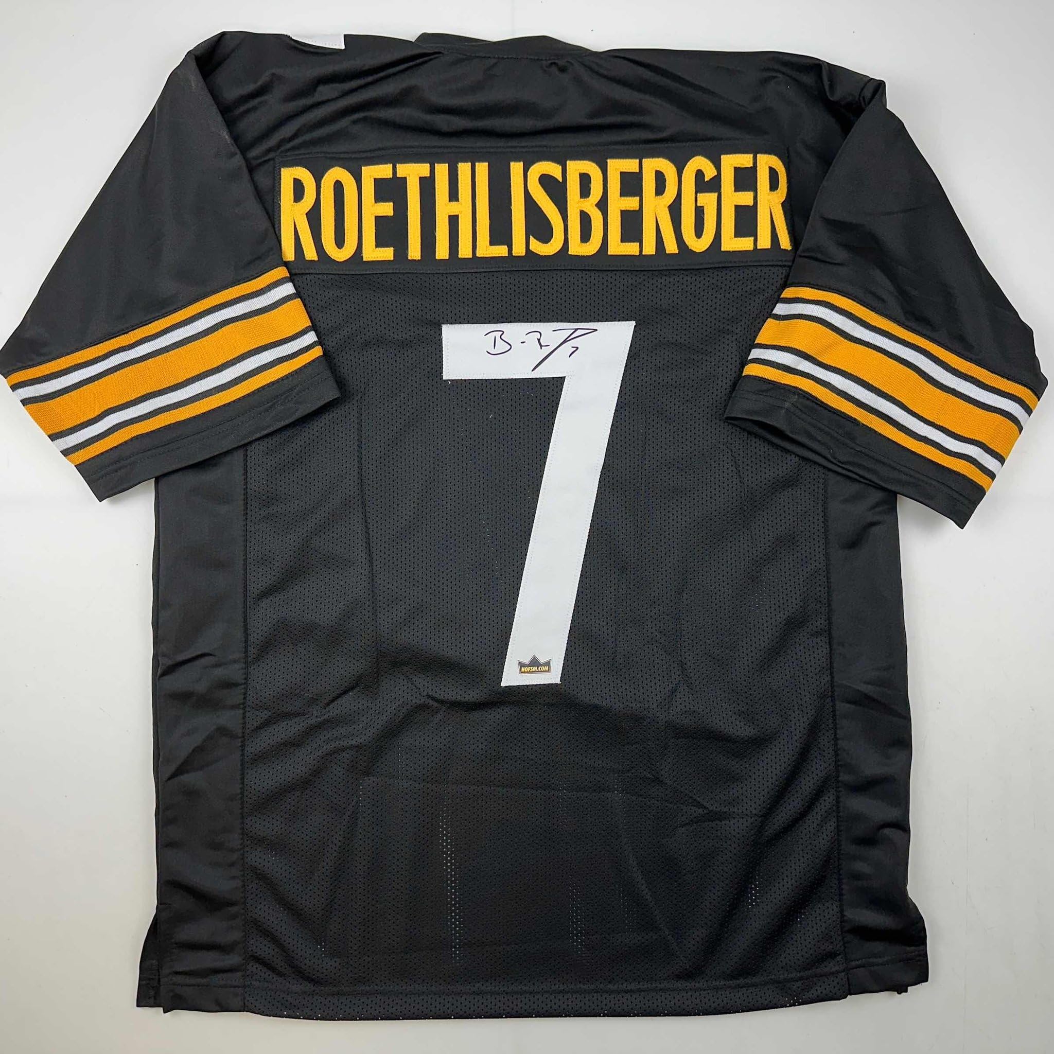 Facsimile Autographed Ben Roethlisberger Pittsburgh Black Reprint Laser Auto Foo