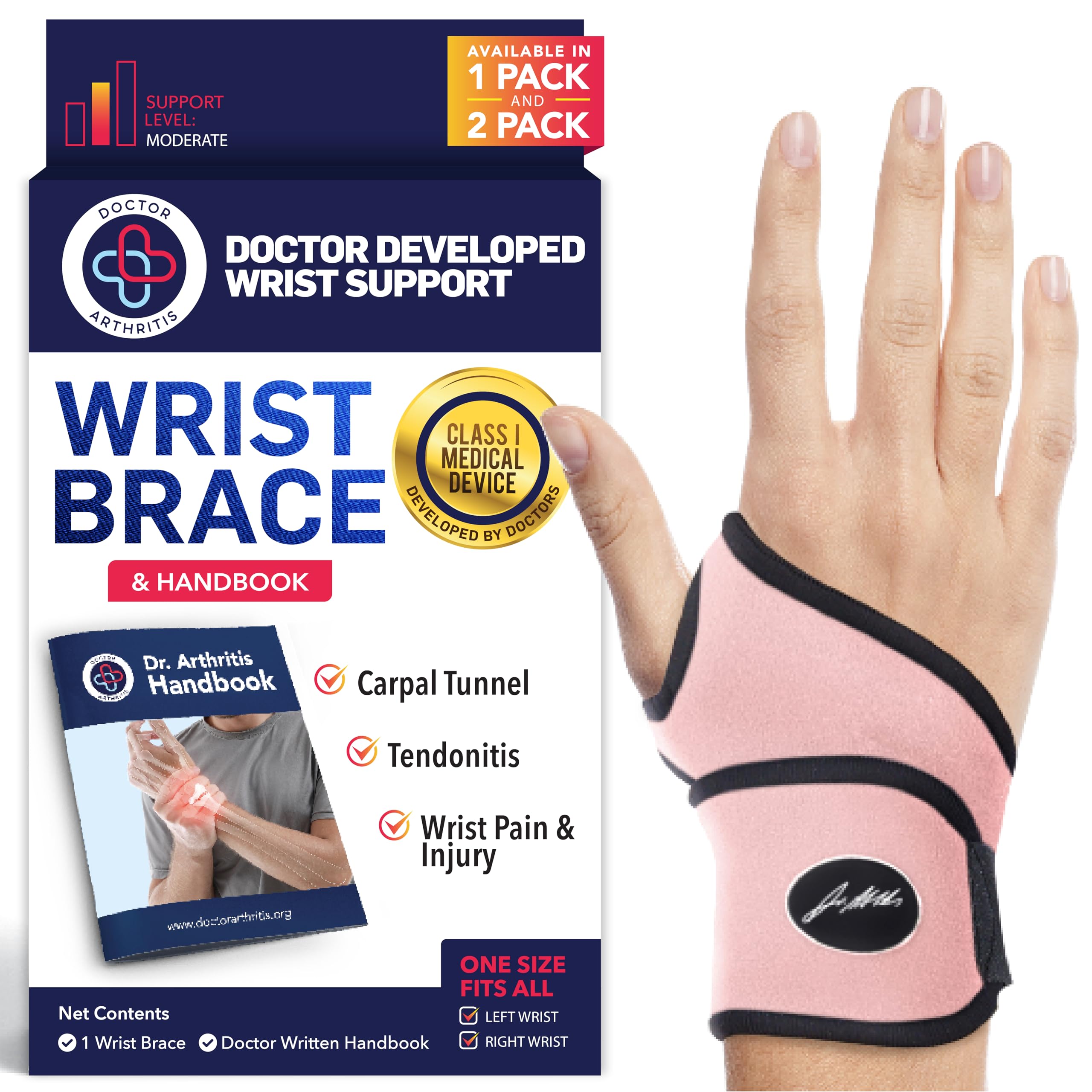 Dr. Arthritis Doctor Sviluppato Premium - Supporto per polso da donna, cinturino