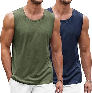 COOFANDY Men's Tank Top for Gym Fitness Lightweight Sports Tank Top Technical Muscle Shirt