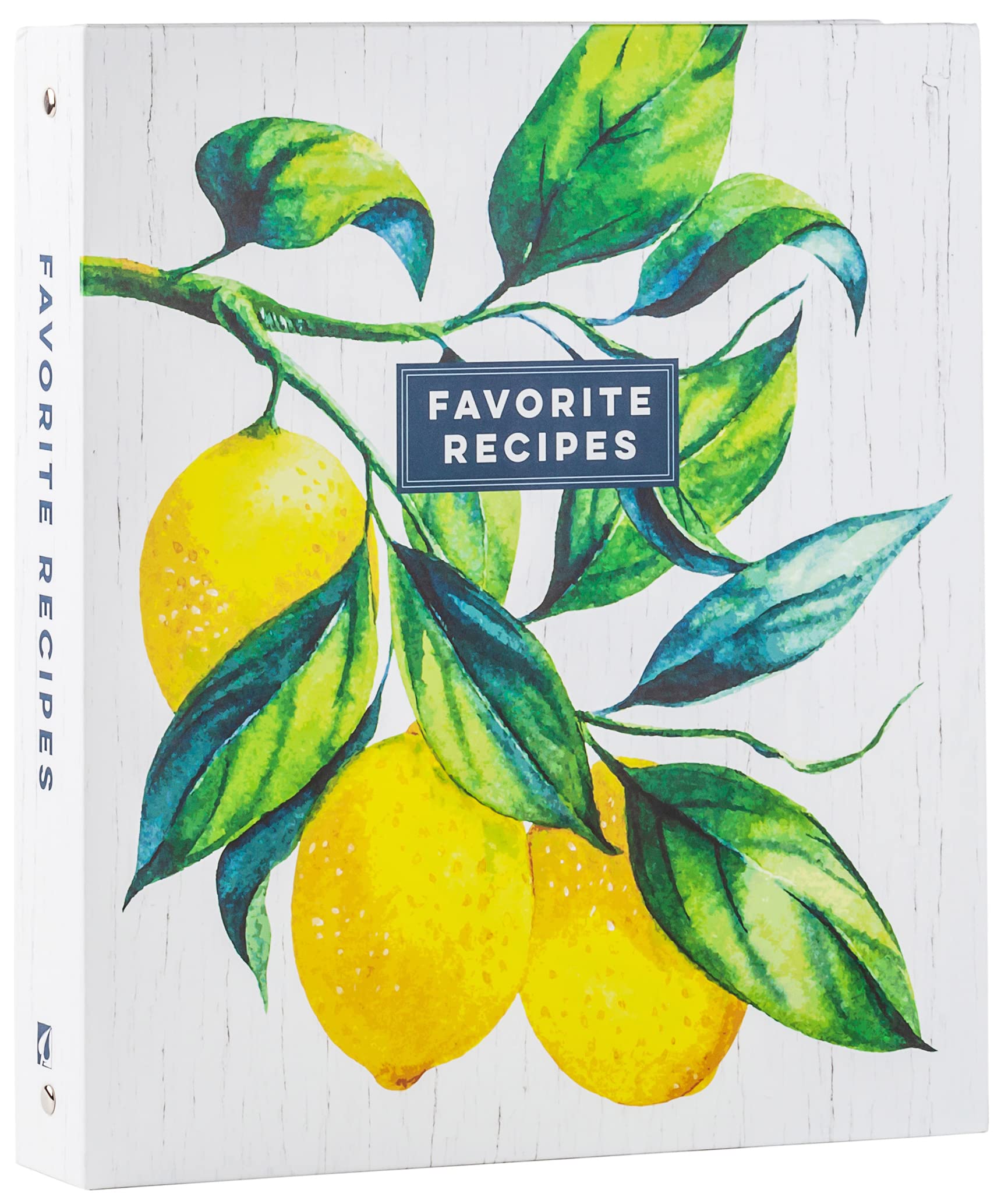 Deluxe Recipe Binder - Favorite Recipes (Lemon Design) - 8.5x11 Blank Recipe Boo