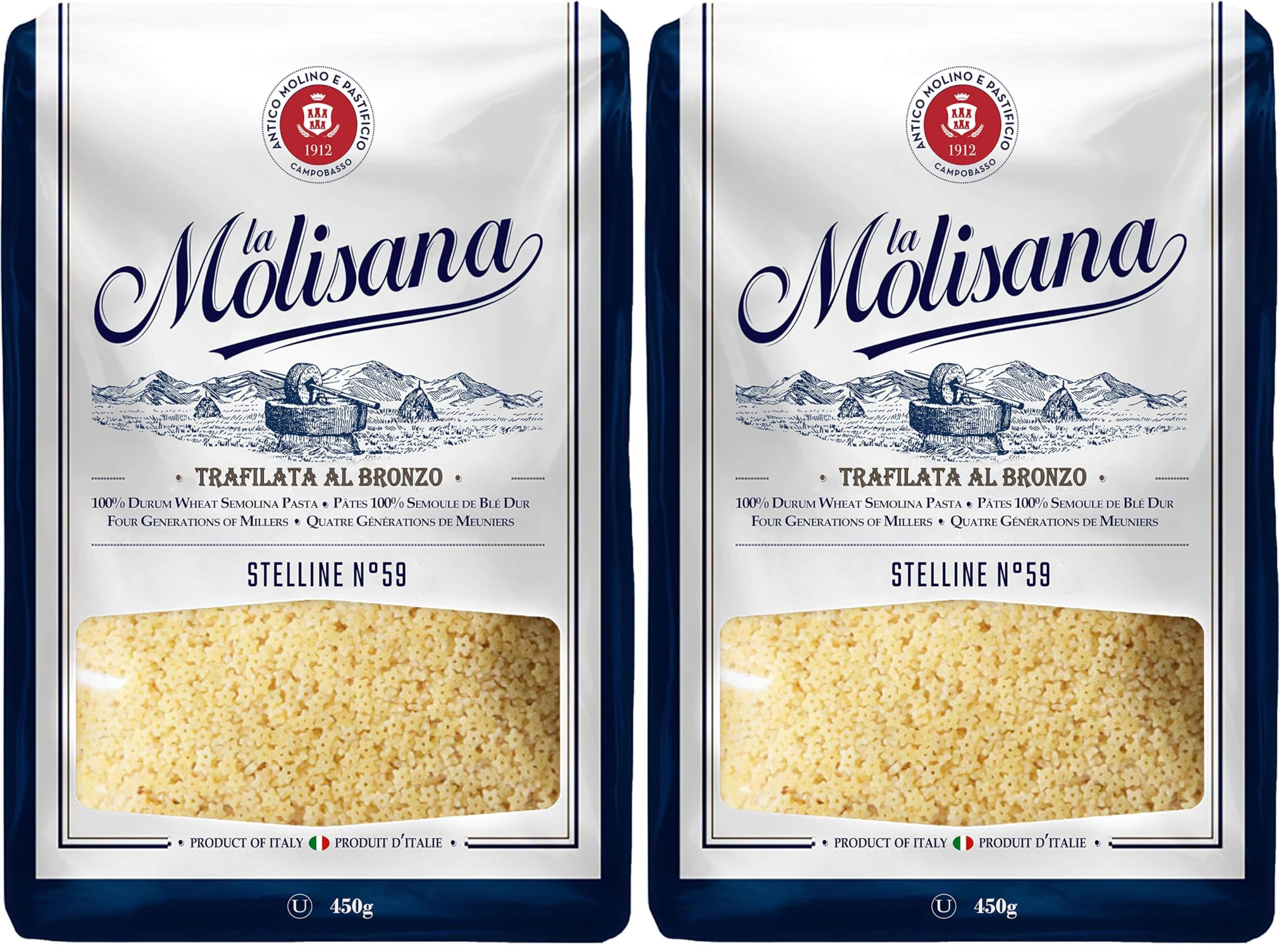 La Molisana Stelline N.59, 450g (Pack of 2)