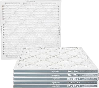 Amazon Basics 20x20x1 Air Filter 6-Pack, MERV 11 AC Furnace Filters, Dust, Pet, Allergen Control , Electrostatic (Actual Size: 19.75 x 19.75 x .75)