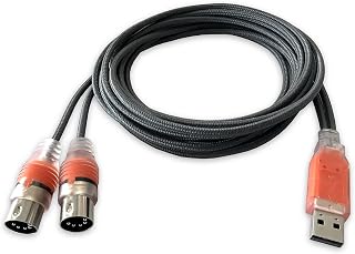 ESI MIDIMATE eX: 2m/6.5ft High-Speed USB MIDI Cable, Plug & Play USB to MIDI Interface Adapter with 32 Inputs or Outputs for Extensive Setup for PC/Mac, Editing and Recording